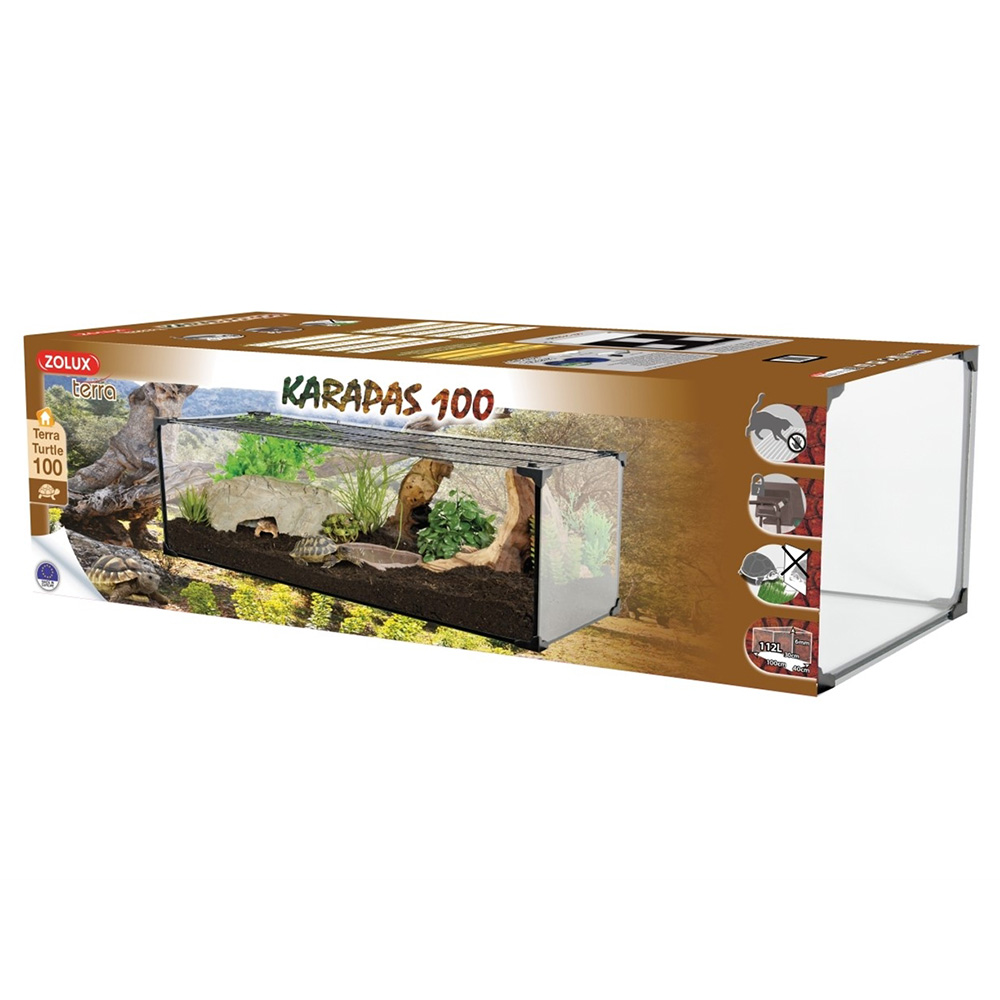 Zolux Karapas Terra Pro 100 - szklane terrarium dla żółwi 100x40x30cm 120L.jpg